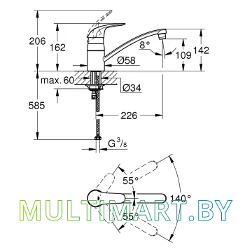 Смеситель Grohe Euroeco (32750000) картинка 2